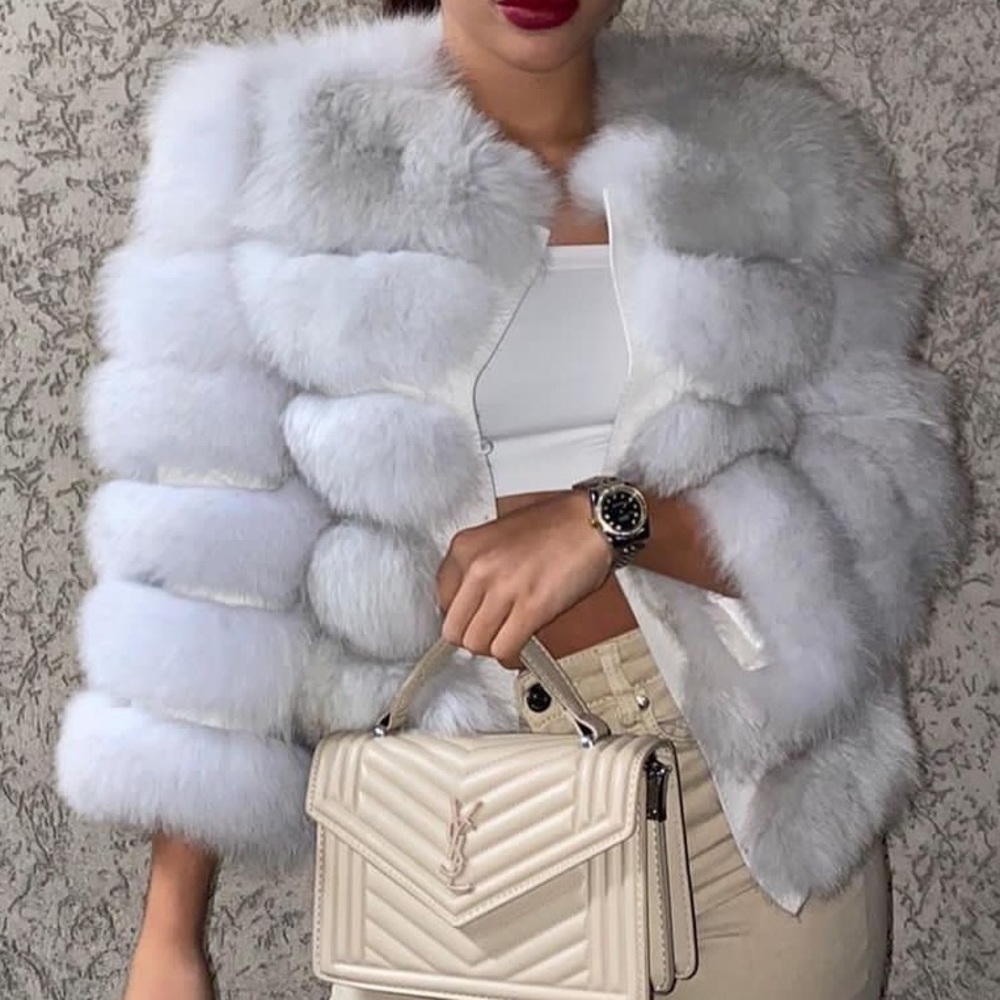 LUXURY ARTIC fox fur coat